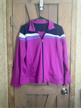 made for life Magenta Zip-Up Colorblock Track Jacket